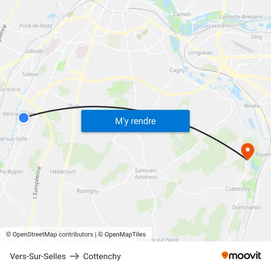 Vers-Sur-Selles to Cottenchy map