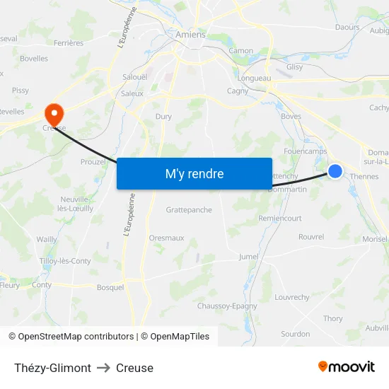 Thézy-Glimont to Creuse map