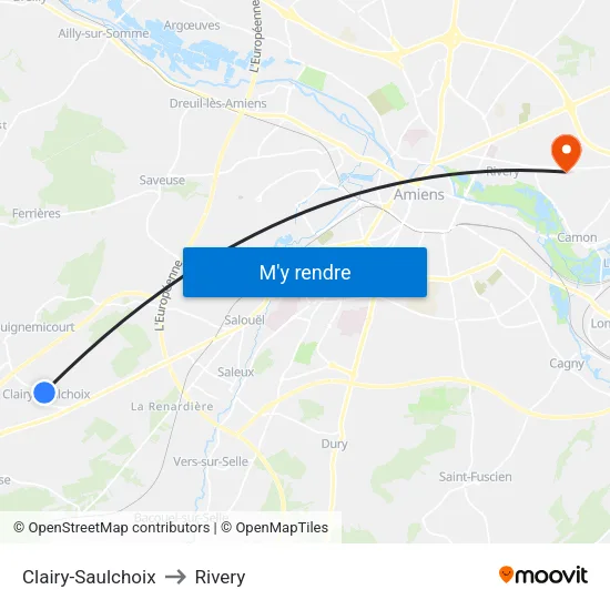 Clairy-Saulchoix to Rivery map