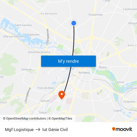 Mgf Logistique to Iut Génie Civil map