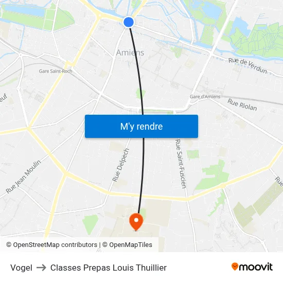 Vogel to Classes Prepas Louis Thuillier map