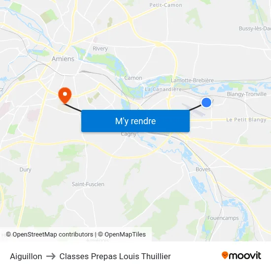 Aiguillon to Classes Prepas Louis Thuillier map