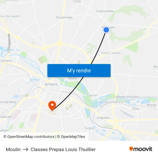 Moulin to Classes Prepas Louis Thuillier map