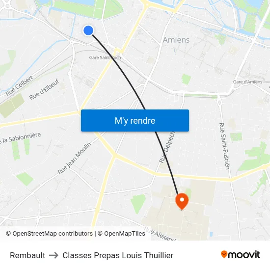 Rembault to Classes Prepas Louis Thuillier map