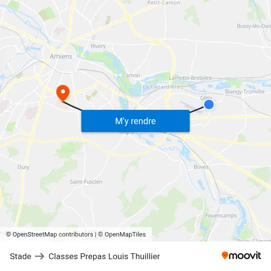 Stade to Classes Prepas Louis Thuillier map