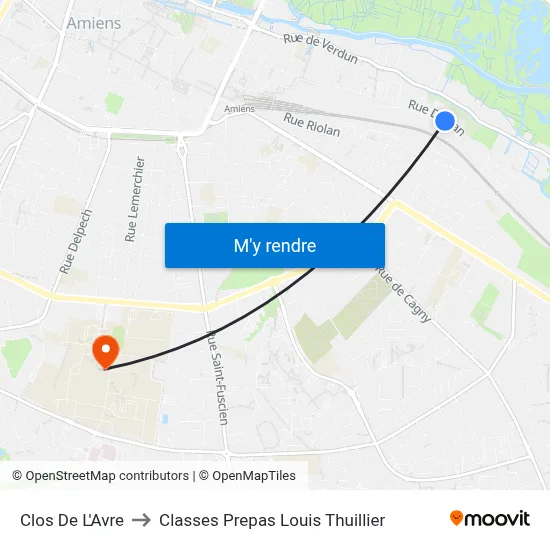 Clos De L'Avre to Classes Prepas Louis Thuillier map