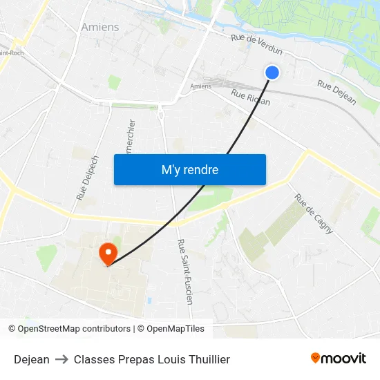 Dejean to Classes Prepas Louis Thuillier map