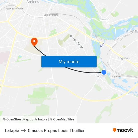 Latapie to Classes Prepas Louis Thuillier map