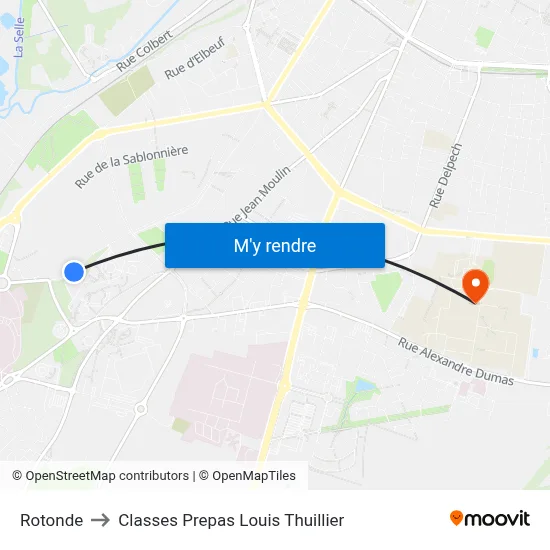 Rotonde to Classes Prepas Louis Thuillier map