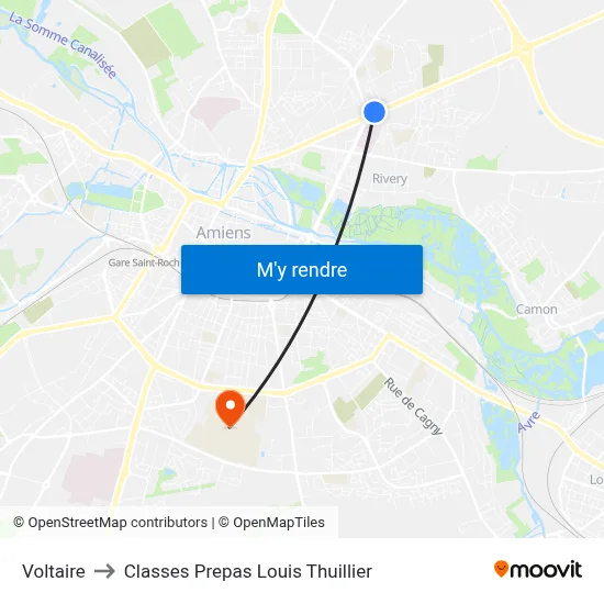 Voltaire to Classes Prepas Louis Thuillier map