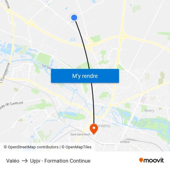 Valéo to Upjv - Formation Continue map