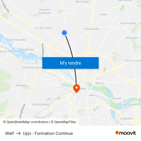 Walf to Upjv - Formation Continue map