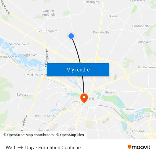 Walf to Upjv - Formation Continue map