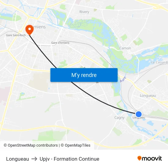 Longueau to Upjv - Formation Continue map