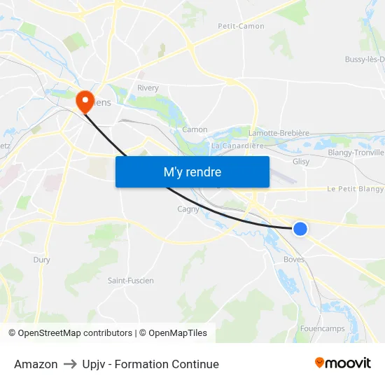 Amazon to Upjv - Formation Continue map