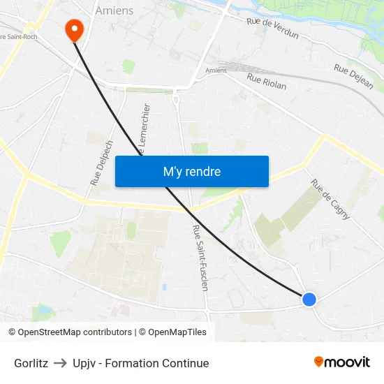 Gorlitz to Upjv - Formation Continue map