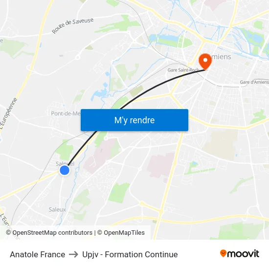 Anatole France to Upjv - Formation Continue map