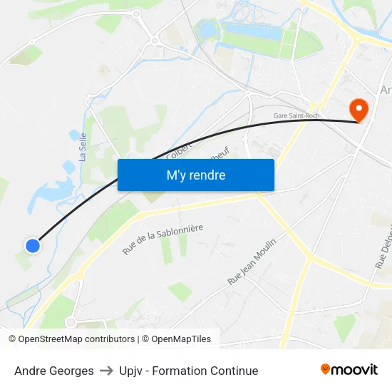 Andre Georges to Upjv - Formation Continue map