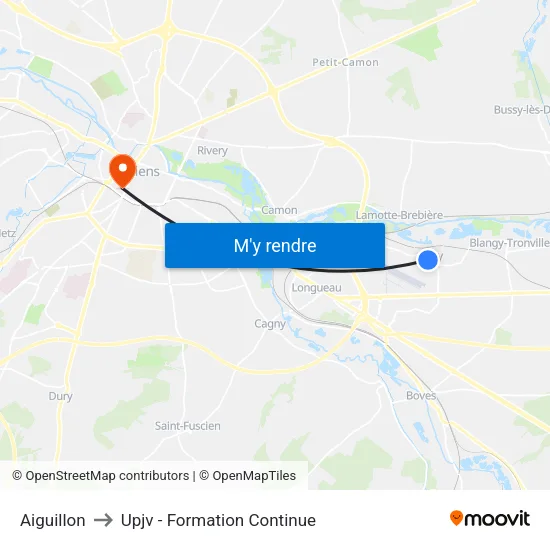 Aiguillon to Upjv - Formation Continue map