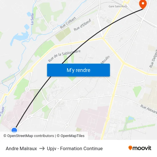 Andre Malraux to Upjv - Formation Continue map