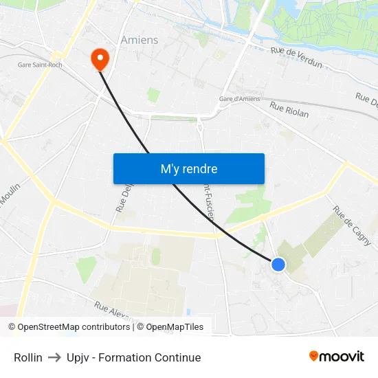 Rollin to Upjv - Formation Continue map