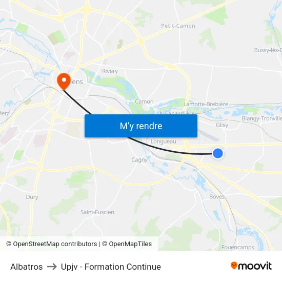 Albatros to Upjv - Formation Continue map