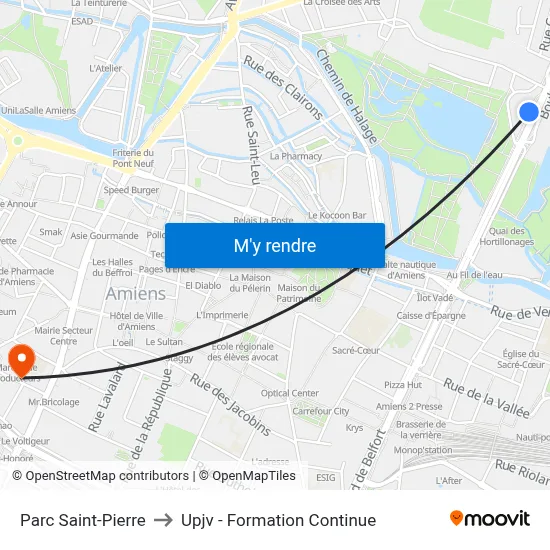 Parc Saint-Pierre to Upjv - Formation Continue map