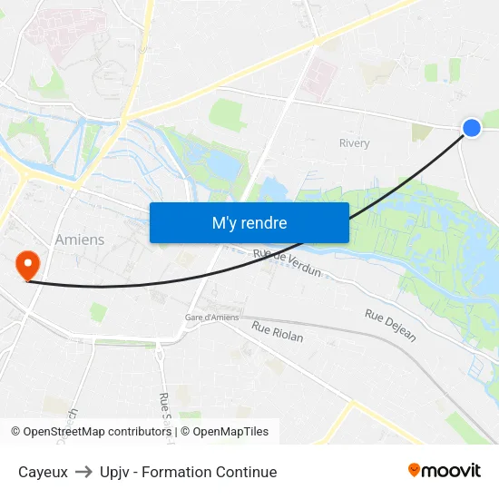 Cayeux to Upjv - Formation Continue map