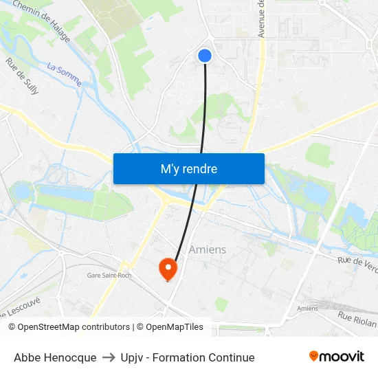 Abbe Henocque to Upjv - Formation Continue map