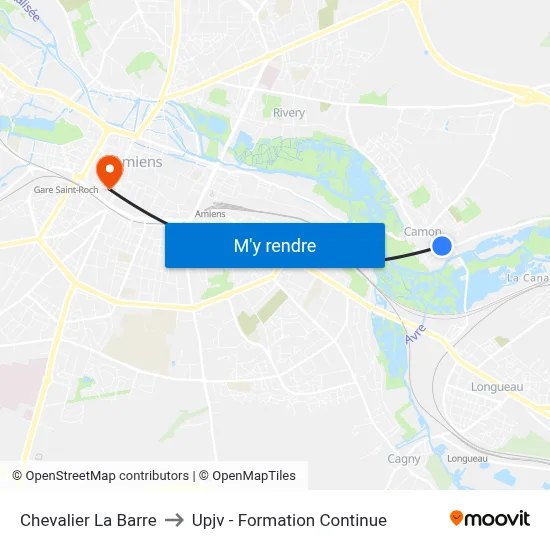 Chevalier La Barre to Upjv - Formation Continue map