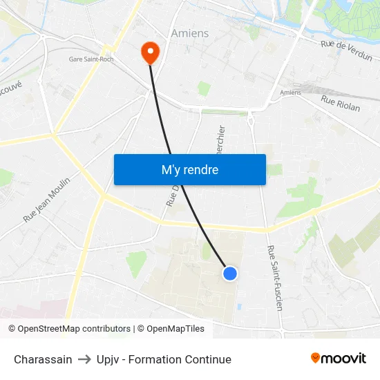 Charassain to Upjv - Formation Continue map