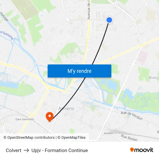 Colvert to Upjv - Formation Continue map