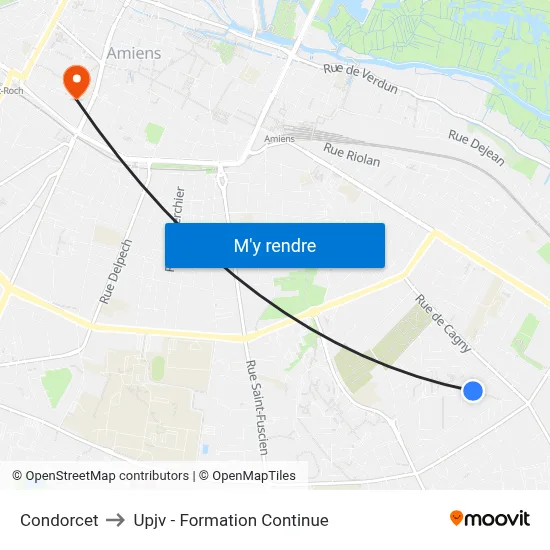 Condorcet to Upjv - Formation Continue map