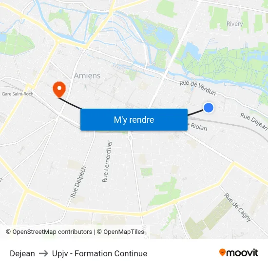Dejean to Upjv - Formation Continue map