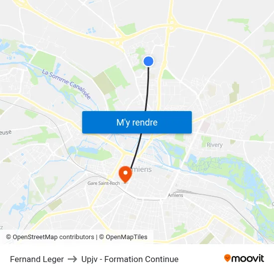 Fernand Leger to Upjv - Formation Continue map