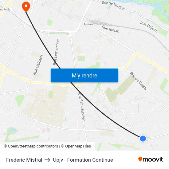 Frederic Mistral to Upjv - Formation Continue map