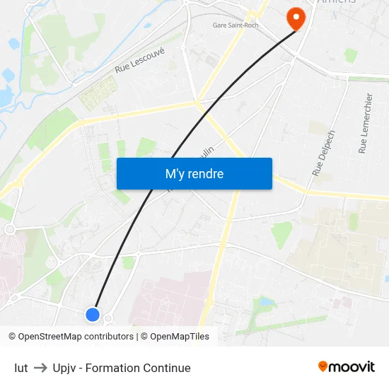 Iut to Upjv - Formation Continue map