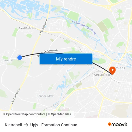 Kintrabell to Upjv - Formation Continue map
