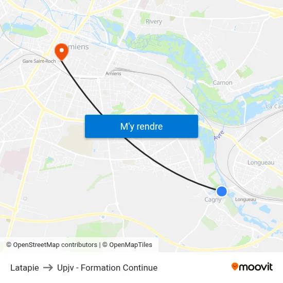 Latapie to Upjv - Formation Continue map