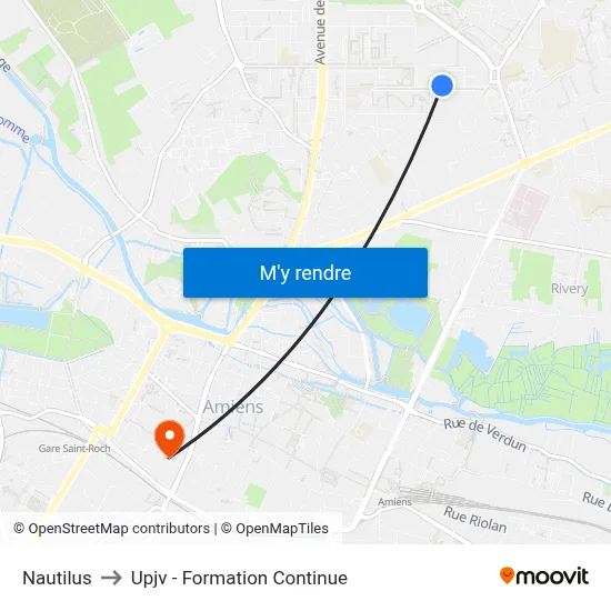 Nautilus to Upjv - Formation Continue map