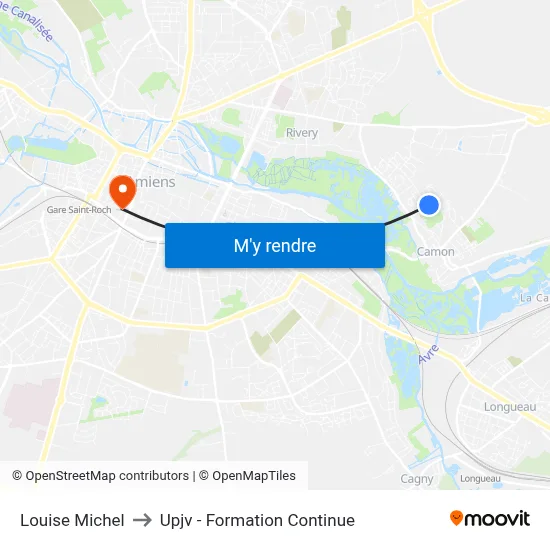 Louise Michel to Upjv - Formation Continue map