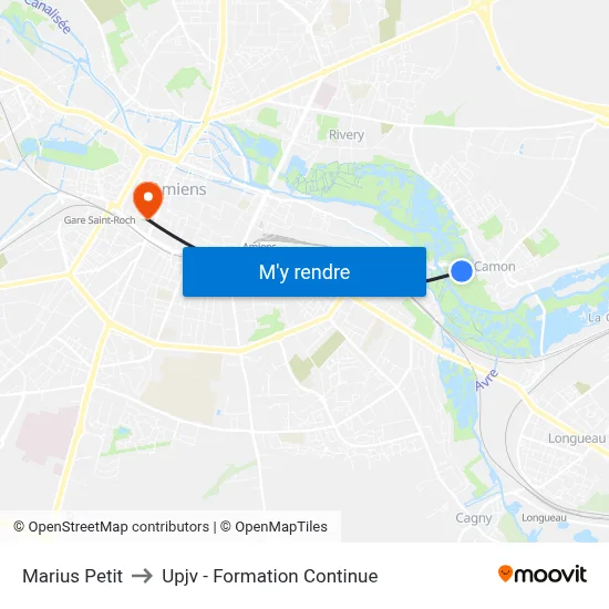 Marius Petit to Upjv - Formation Continue map