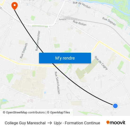 College Guy Mareschal to Upjv - Formation Continue map