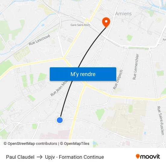 Paul Claudel to Upjv - Formation Continue map