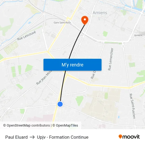Paul Eluard to Upjv - Formation Continue map