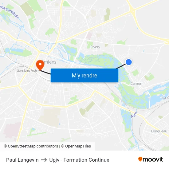 Paul Langevin to Upjv - Formation Continue map