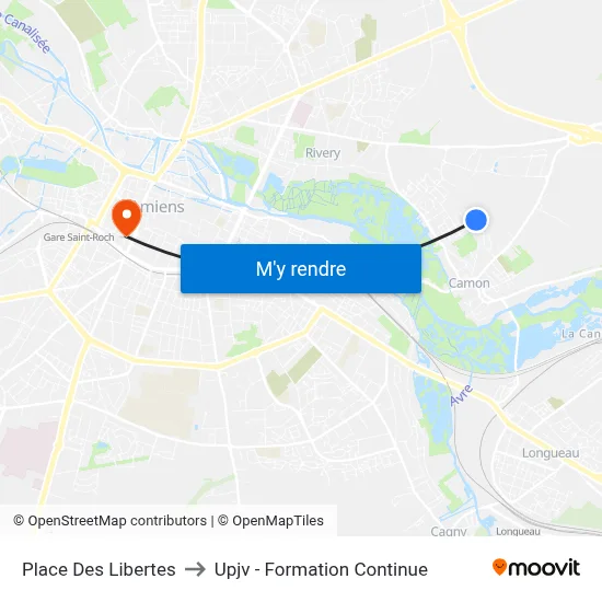 Place Des Libertes to Upjv - Formation Continue map