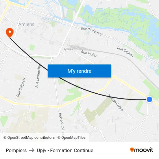 Pompiers to Upjv - Formation Continue map