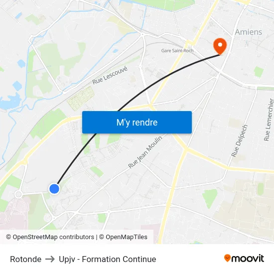 Rotonde to Upjv - Formation Continue map
