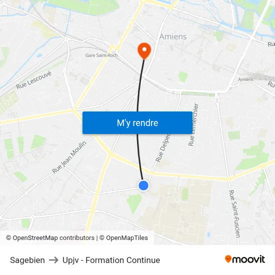 Sagebien to Upjv - Formation Continue map